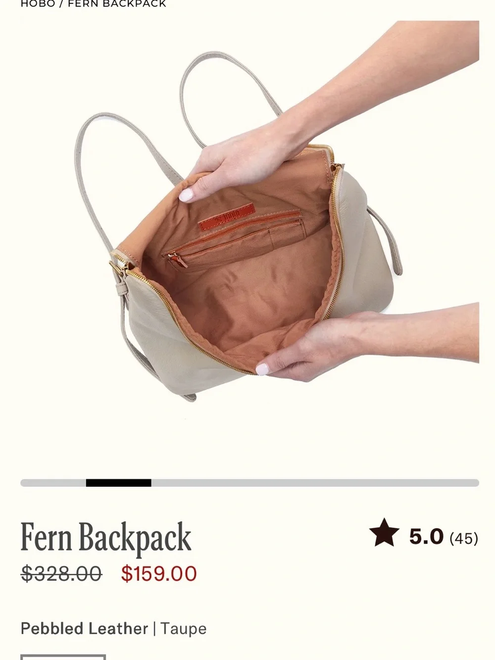 HOBO Fern Backpack in Taupe